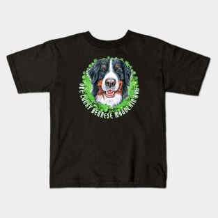 One Lucky Bernese Mountain Funny St. Patrick Dog Kids T-Shirt